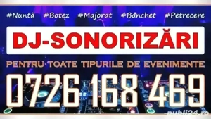 DJ - Sonorizari profesionale - pentru toate tipurile de evenimente + lumini + fum