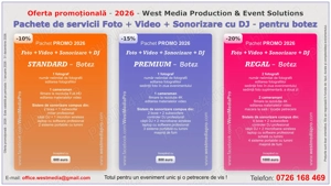 Foto - Video - DJ - Sonorizari +  lumini + fum - pentru toate tipurile de evenimente - imagine 3