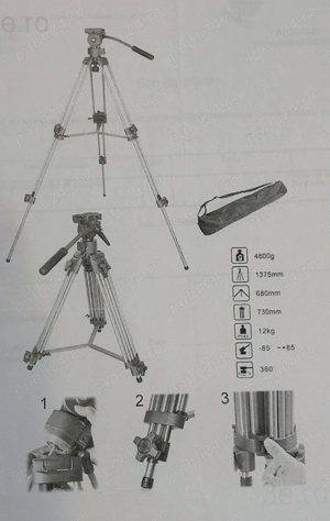 Trepied camera video Fancier