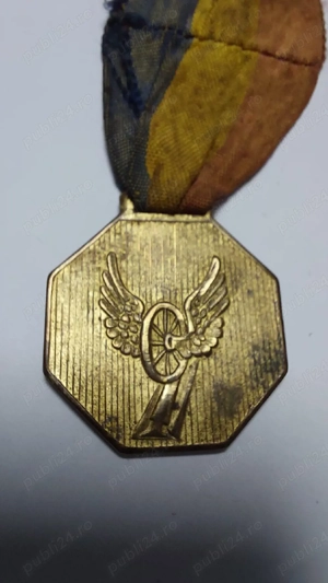 Medalie EXPRESUL C.F.R.   originală, perioadă interbelică - imagine 4