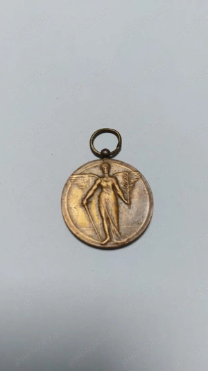 Medalia Interaliată a Victoriei WW1   România   originală (1919)prindere cu inel