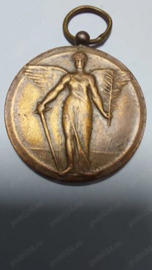 Medalia Interaliată a Victoriei WW1   România   originală (1919)prindere cu inel