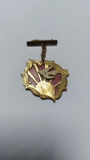 Insigna mica   cu porumbel   raze