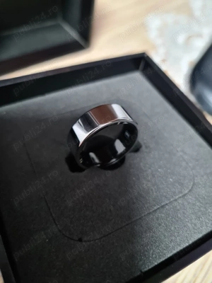 Smartring Fitness Tracker Argintiu #9, SpO2, Puls, Somn, IP68, Android iOS