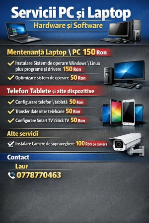 Servicii PC hardware și software 