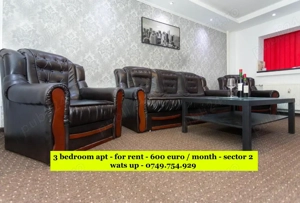 Apartament 3 camere   sector 2   De inchiriat - termen lung