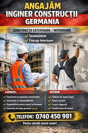 Angajam Inginer constructii Germania