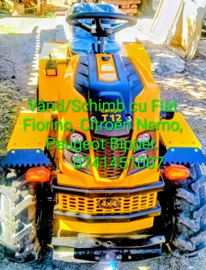 Vând Minitractor -Motocultor Nou, diesel 18 cp, plug și freză tractată,articulat și tracțiune 4 4