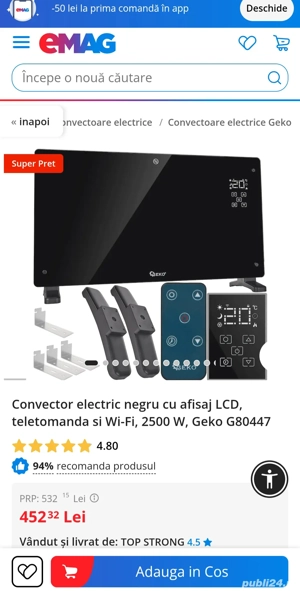 Vând convector Geko