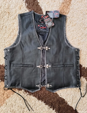 Vesta de piele moto XXL - imagine 4