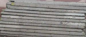 Stalp de gard, beton armat, gri, dreptunghiular, H 2600 mm, 80 x 70 mm Valabil 60 bucăți