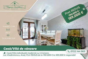 Casă/Vilă individuală modernă cu 4 Camere, Loc.Vladimirescu, Arad