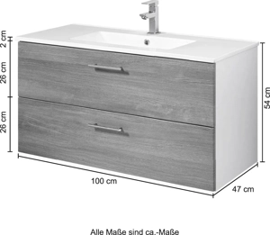 Dulap lavoar suspendat, 100cm, Trento 100, NOU!