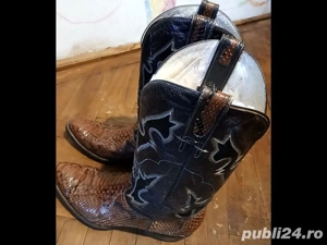 Cizme cowboy inalte piele - imagine 5
