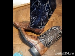 Cizme cowboy inalte piele - imagine 2