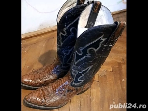 Cizme cowboy inalte piele - imagine 3