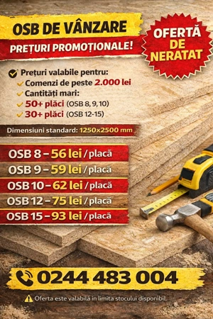  ofertă specială osb   prețuri promoționale! 