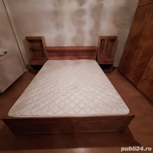 Mobila dormitor (Dulap dormitor, pat matrimonial, comoda TV) - imagine 3