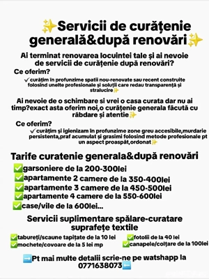 servicii de curatenie
