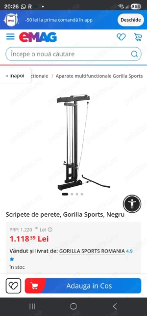 Aparat tracțiuni  fitness GORILA