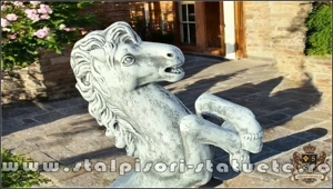 Statuetă căluț mic, gri patinat, model S37. - imagine 2