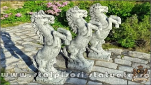 Statuetă căluț mic, gri patinat, model S37. - imagine 4