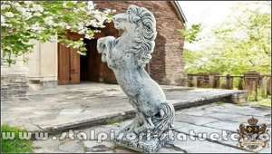 Statuetă căluț mic, gri patinat, model S37. - imagine 3