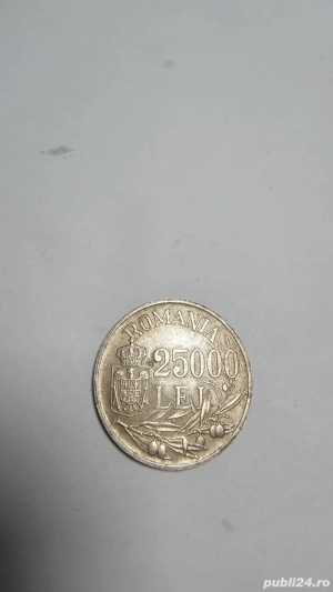 Monedă argint România 25.000 lei 1946   Regele Mihai I