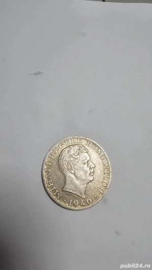 Monedă argint România 25.000 lei 1946   Regele Mihai I - imagine 4