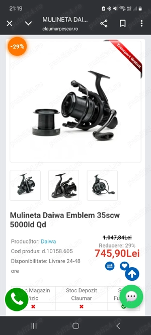 set 4 mulinete daiwa emblem  35scw qd 5000ld - imagine 5