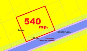 TEREN Intravilan 540 mp si 650 mp. in Alba Dealul Furcilor cu toate Utilitatile 