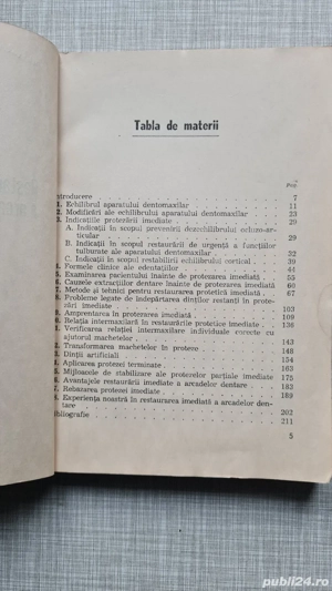 Restaurarea protetica imediata a arcadelor dentare Ion Rindasu 1972 - imagine 3