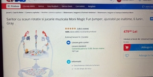 Saritor cu scaun rotativ si jucarie muzicala Moni Magi - imagine 2