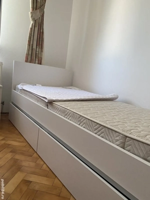 Pat de o persoana cu saltea si spatiu de depozitare - imagine 2