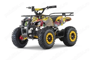 ATV electric NITRO Torino Quad 1200W 48V snowy tyres, red Grafiti