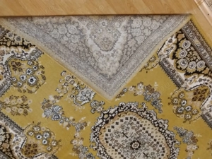 Covor persan din lana, clasic, mustar