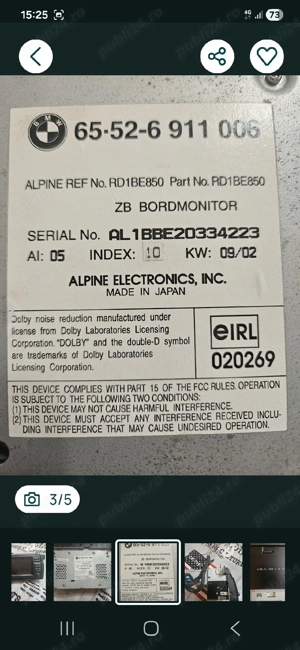 De vânzare  navigație BMW seria 3 - imagine 2