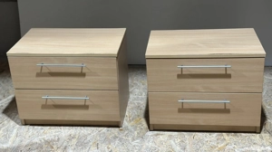 2 buc Noptiera cu 2 sertare; Comoda