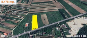 Tartasesti - Dambovita, 8478 mp. teren intravilan cu deschidere de 33 m. la DN7 - imagine 2