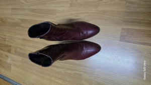 Cizmulite dama grena, piele, marimea 38