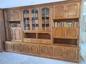 Biblioteca din lemn masiv stare excelenta