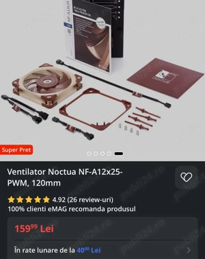Ventilator Noctua NF-F12 PWM 3 BUC