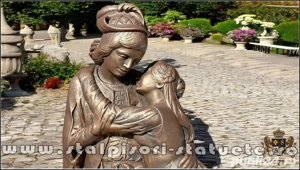 Statuetă Romeo și Julieta, arămiu patinat, model S55.