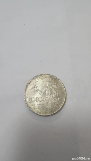 Moneda argint Regele Mihai I Romania-100.000 lei 1946 - imagine 3