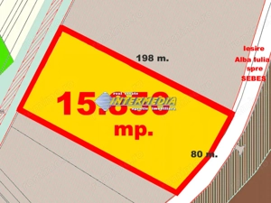 Teren Intravilan 15.853 mp Construire Hala Birouri Iesire Alba Iulia spre Sebes