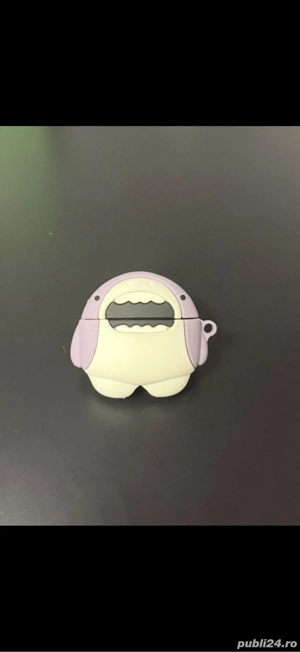 Husă AirPods gen 4   design rechin, cool & protectiv