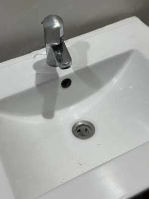 Mobilier de baie cu lavoar si baterie; Dulap chiuveta suspendat - imagine 5