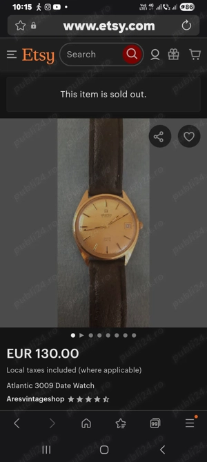 vând ceas vechi Atlantic mecanic în stare foarte bună de funcționare mai multe detalii la tel  va mu