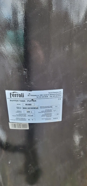 Puffer stocare apă caldă Ferroli 800 litri și vas de expansiune  - imagine 2