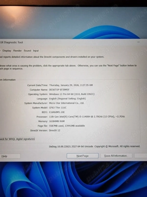 Laptop MSI Gf63 - imagine 3